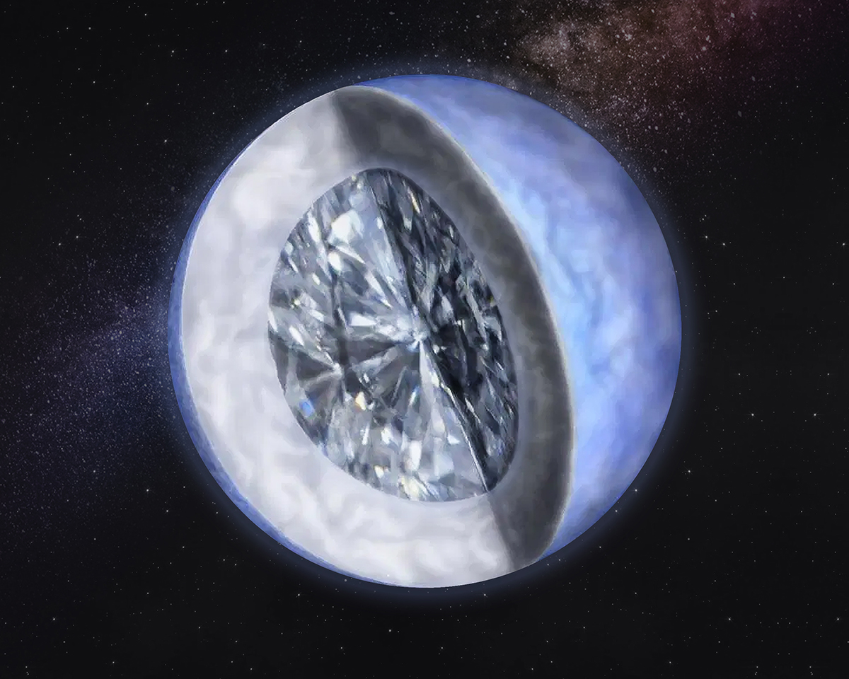 Image of fascinating formation of a celestial natural diamond 