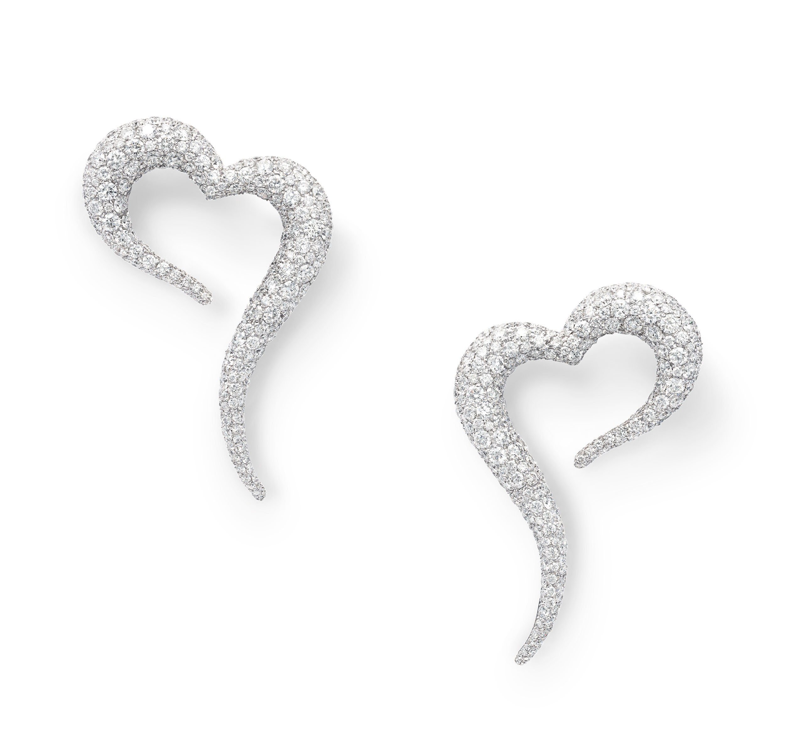 Boucles d’oreilles en petits diamants Amor