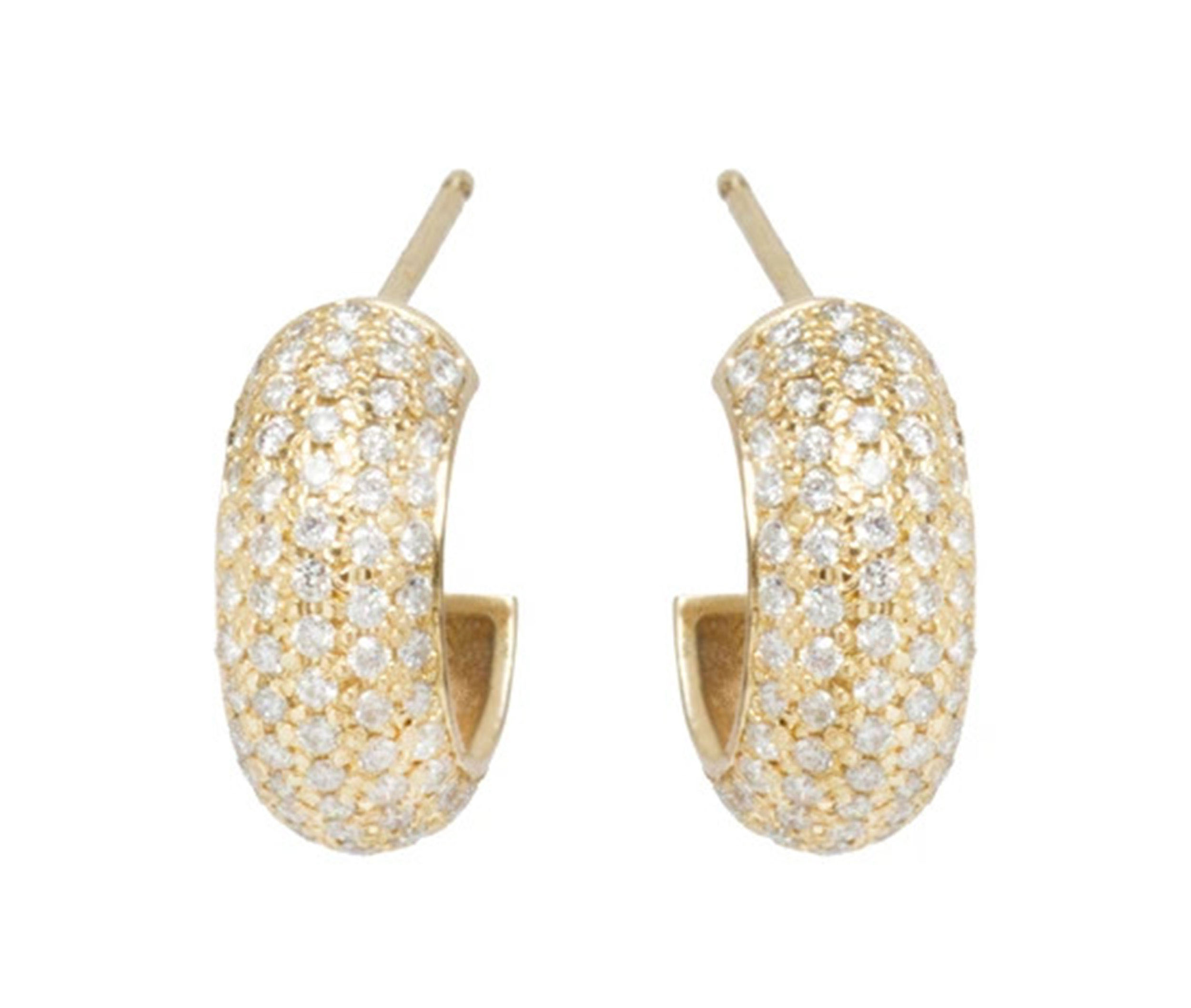 Boucles d’oreilles Chubby Huggie pavé diamants