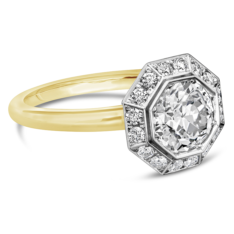 Bague Octogonale de 1,21ct de diamants