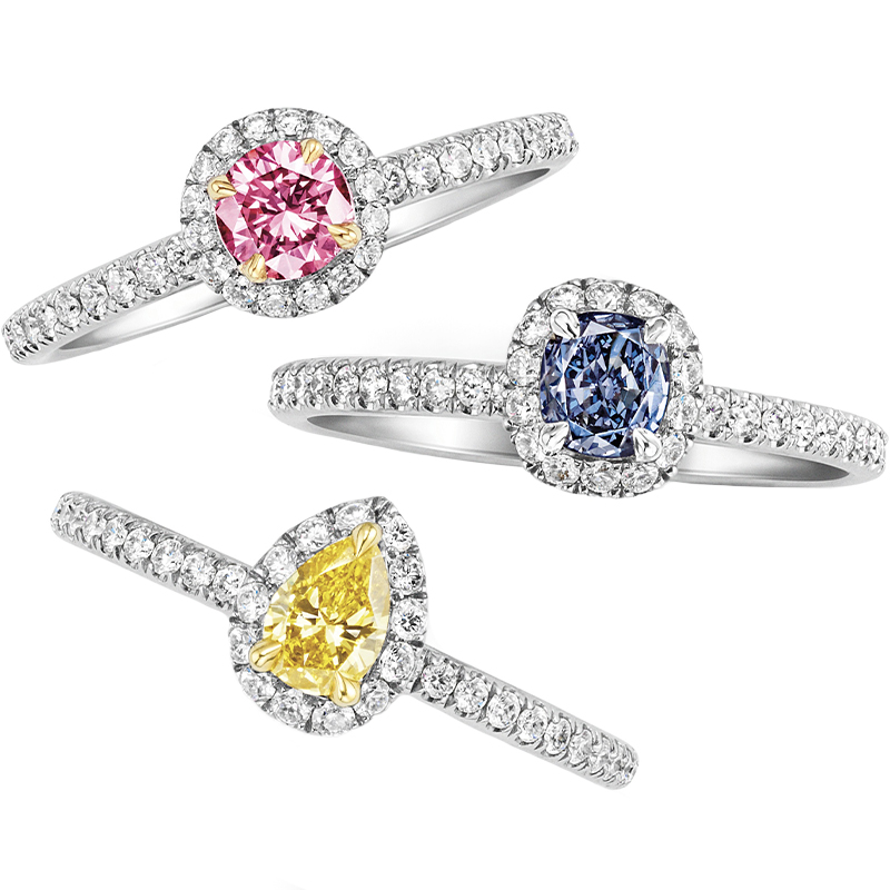 Classic Winston Mircopavé Engagement Rings