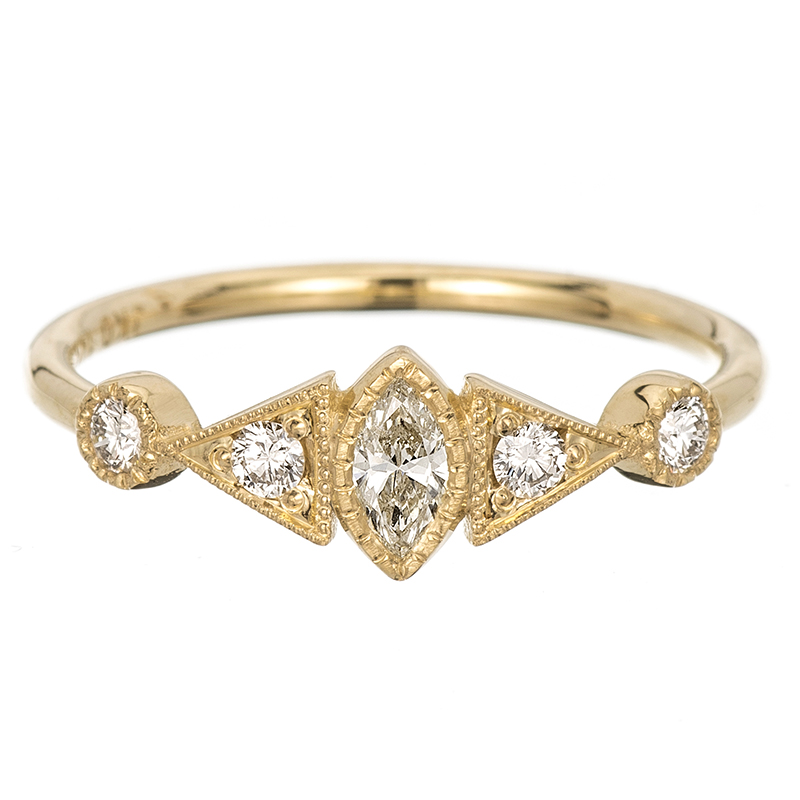 Diamond Marquise Duo Deco Ring