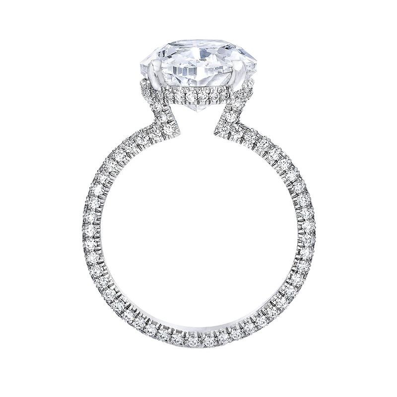 The ‘Devon’ Floating Oval Engagement Ring