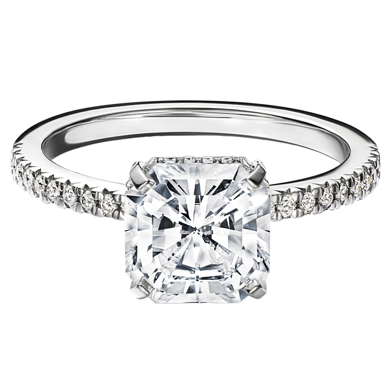 Tiffany True® Engagement Ring with a Tiffany True® Diamond and a Platinum Diamond Band