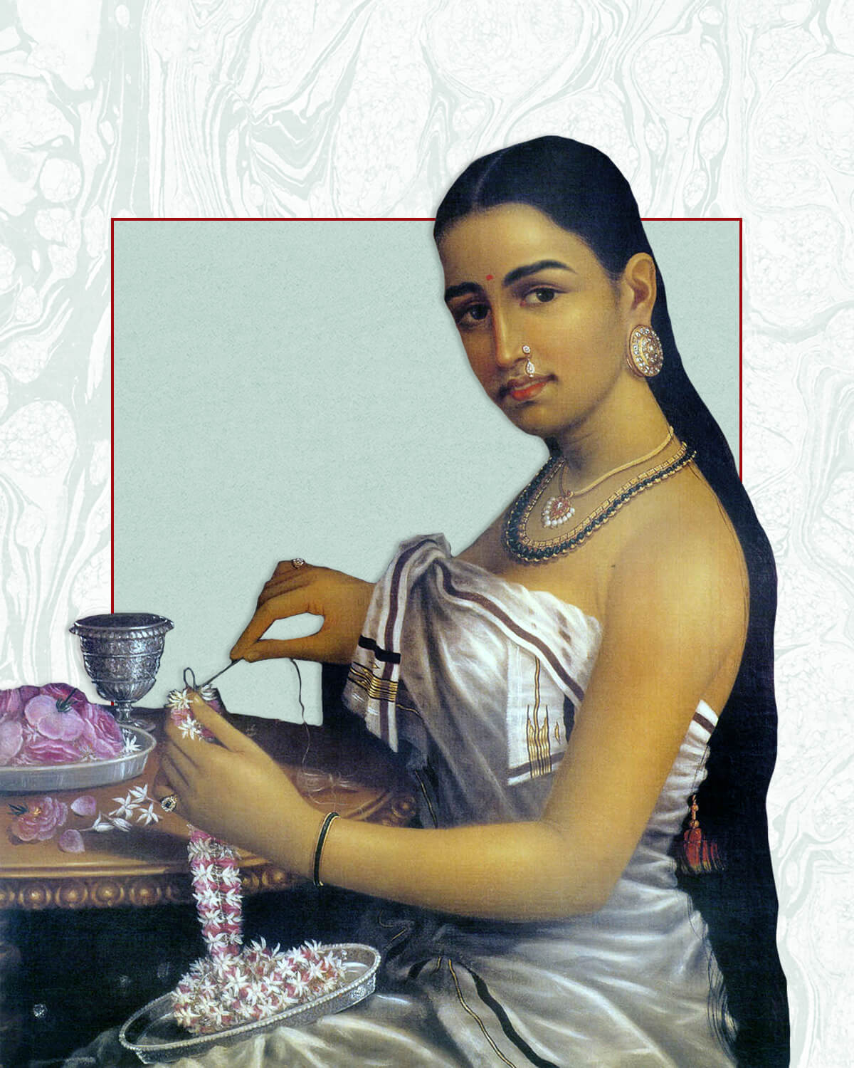 Raja Ravi Varma paints women in nose rings