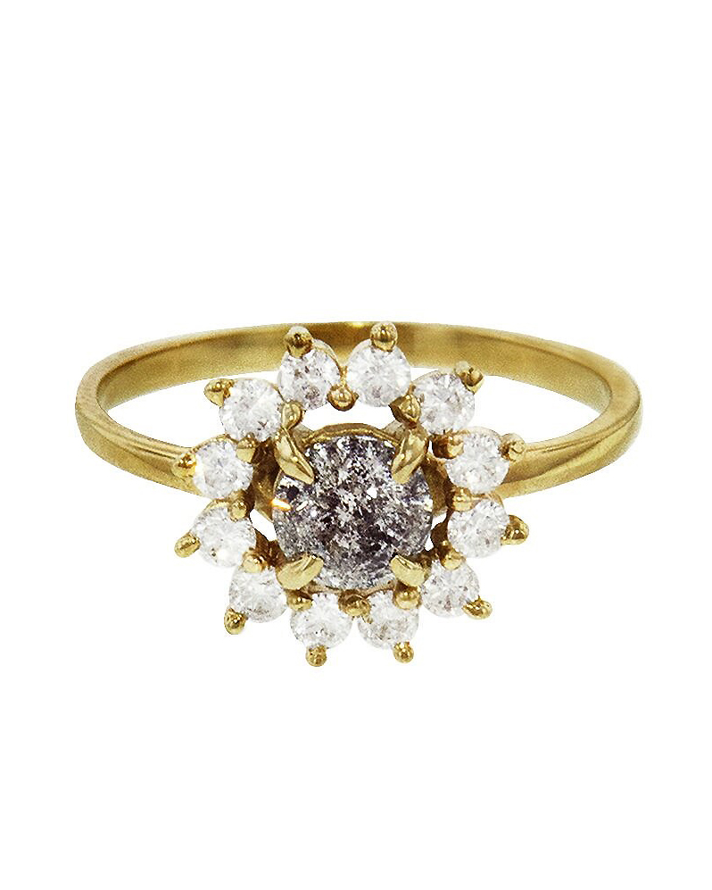 Ruta Reifen salt and pepper diamond Monde ring