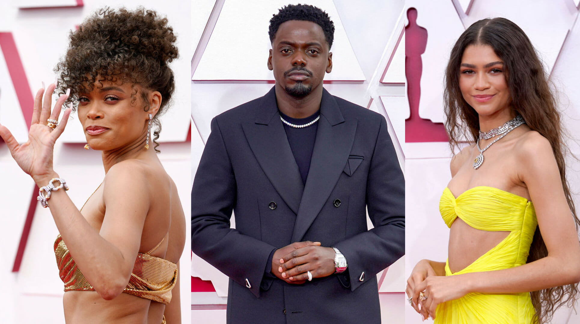 Andra Day, Daniel Kaluuya and Zendaya attend the 93rd Academy Awards.