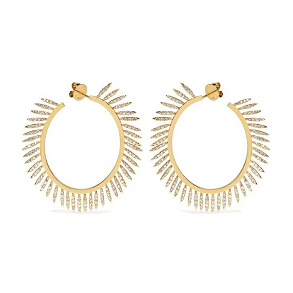 Diamonds Fringe Hoops Y-CHD