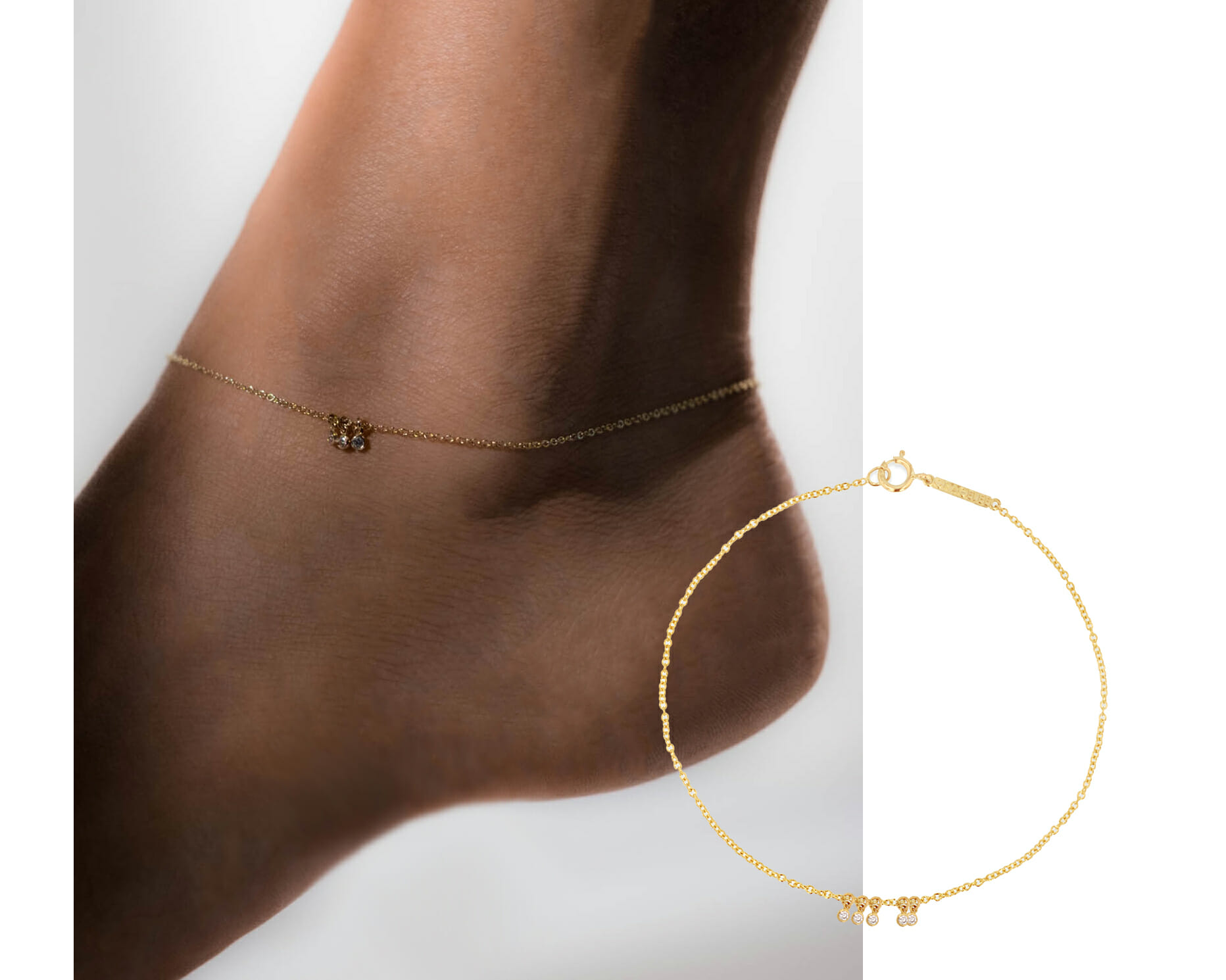 grace lee diamond anklet