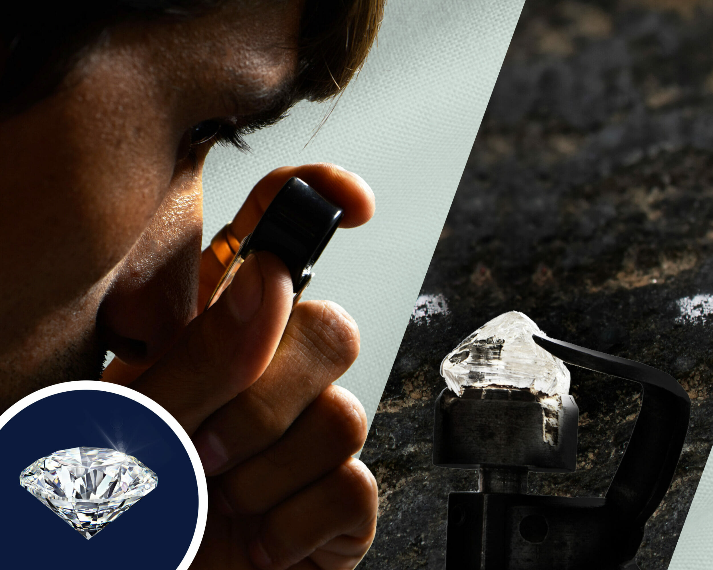 A karigar transforms a rough diamond to perfection