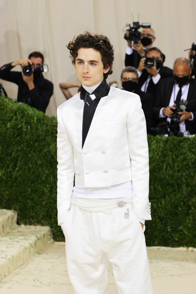 2021 met gala jewelry looks diamonds red carpet timothee chalamet vintage brooch cartier