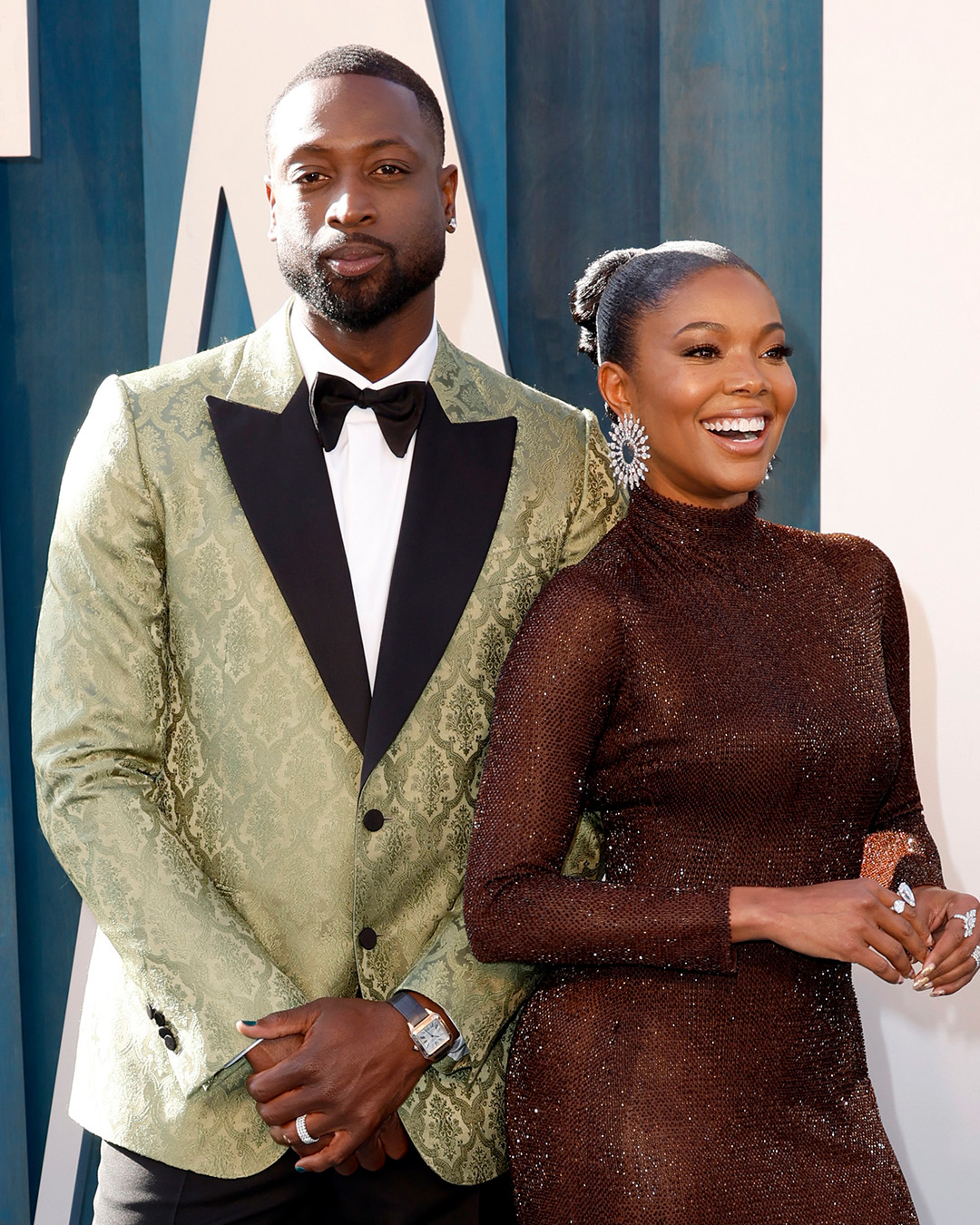 2022 vanity fair oscars after party diamond jewelry looks gabrielle union dwayne wade