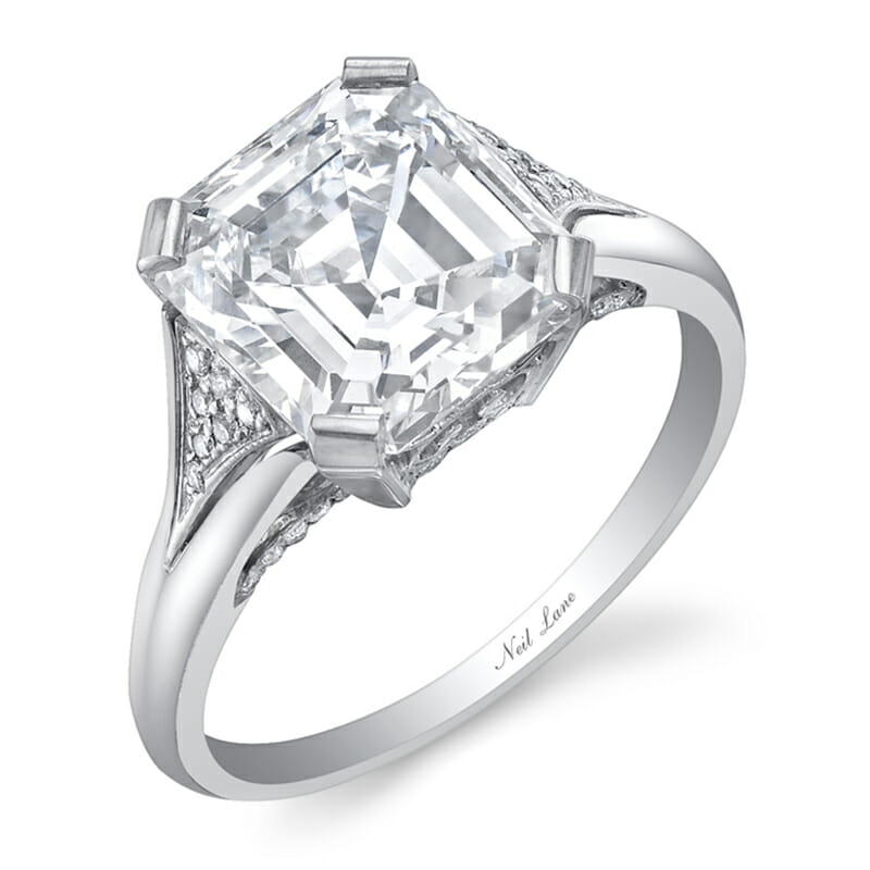 emerald cut diamond engagement rings