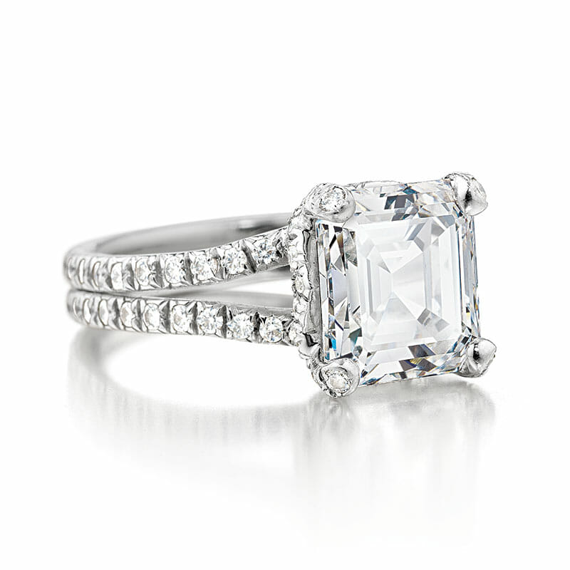 emerald cut diamond engagement rings