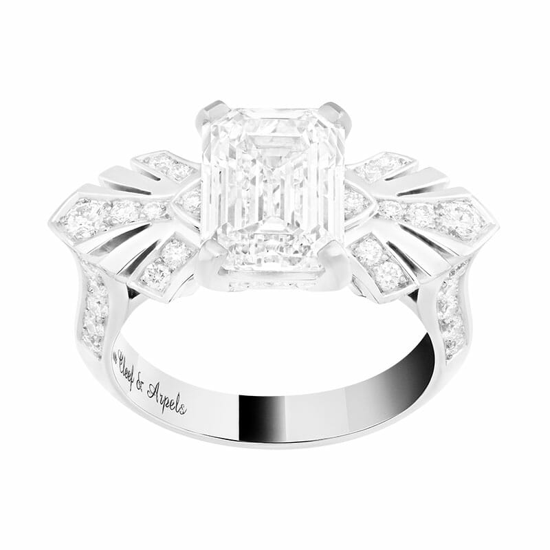 emerald cut diamond engagement rings