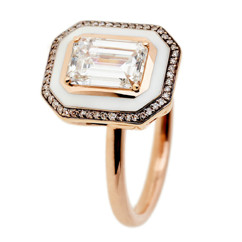 emerald cut diamond engagement rings