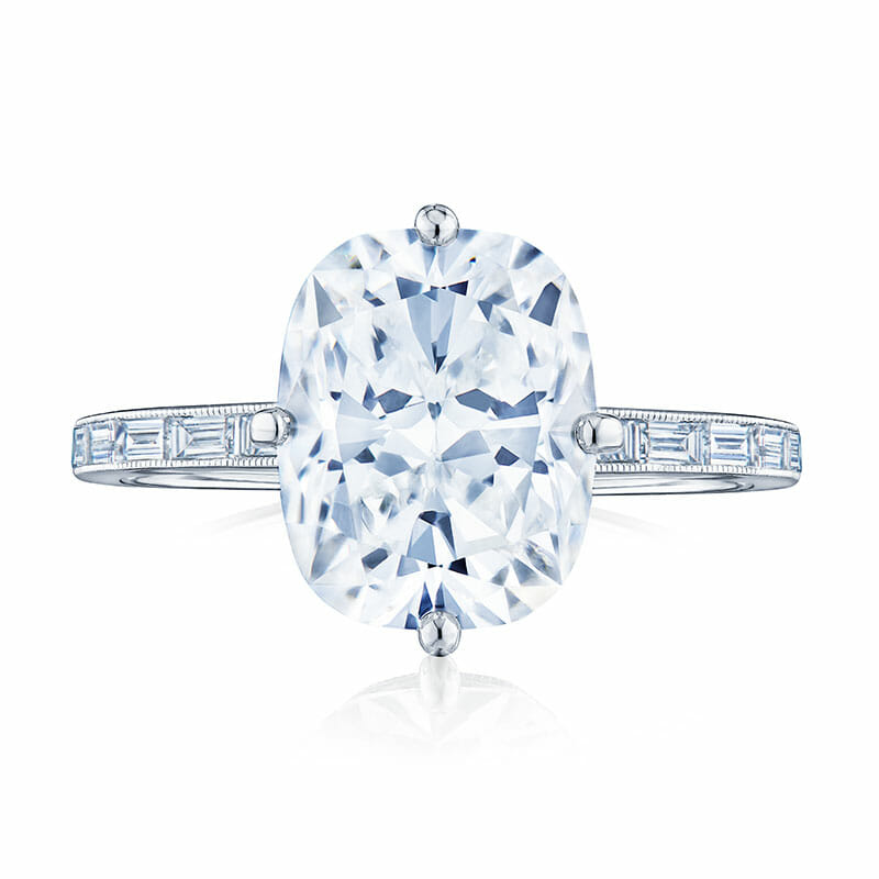 cushion diamond engagement rings