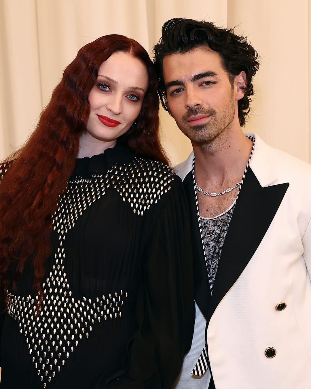 Joe Jonas styling diamond jewellery 

 