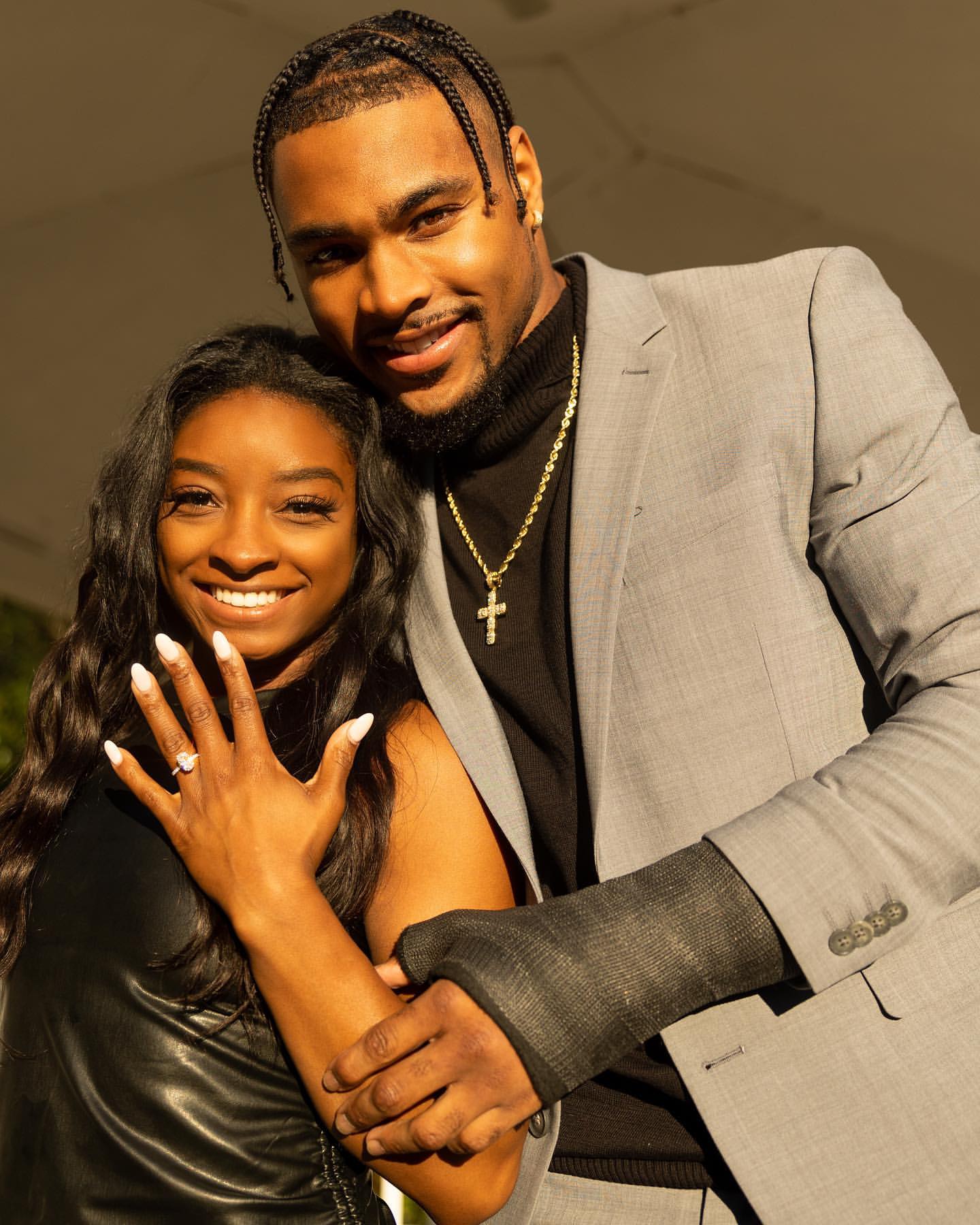 simone biles2022 celebrity diamond engagement ring