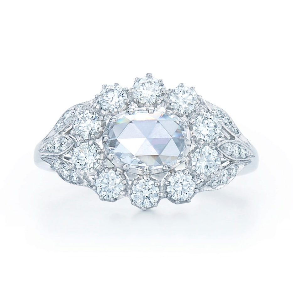 kwiat rose-cut diamond engagement ring