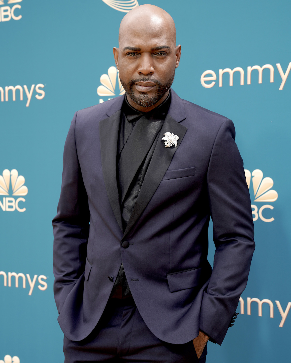 karamo brown emmys 2022 diamond jewelry brooch