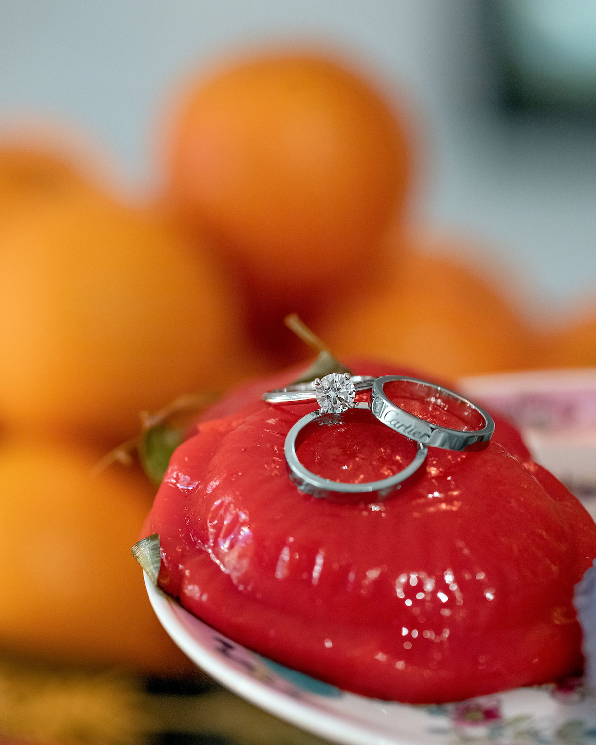 lady wong bakery lunar chinese new year carat cake natural diamond ring