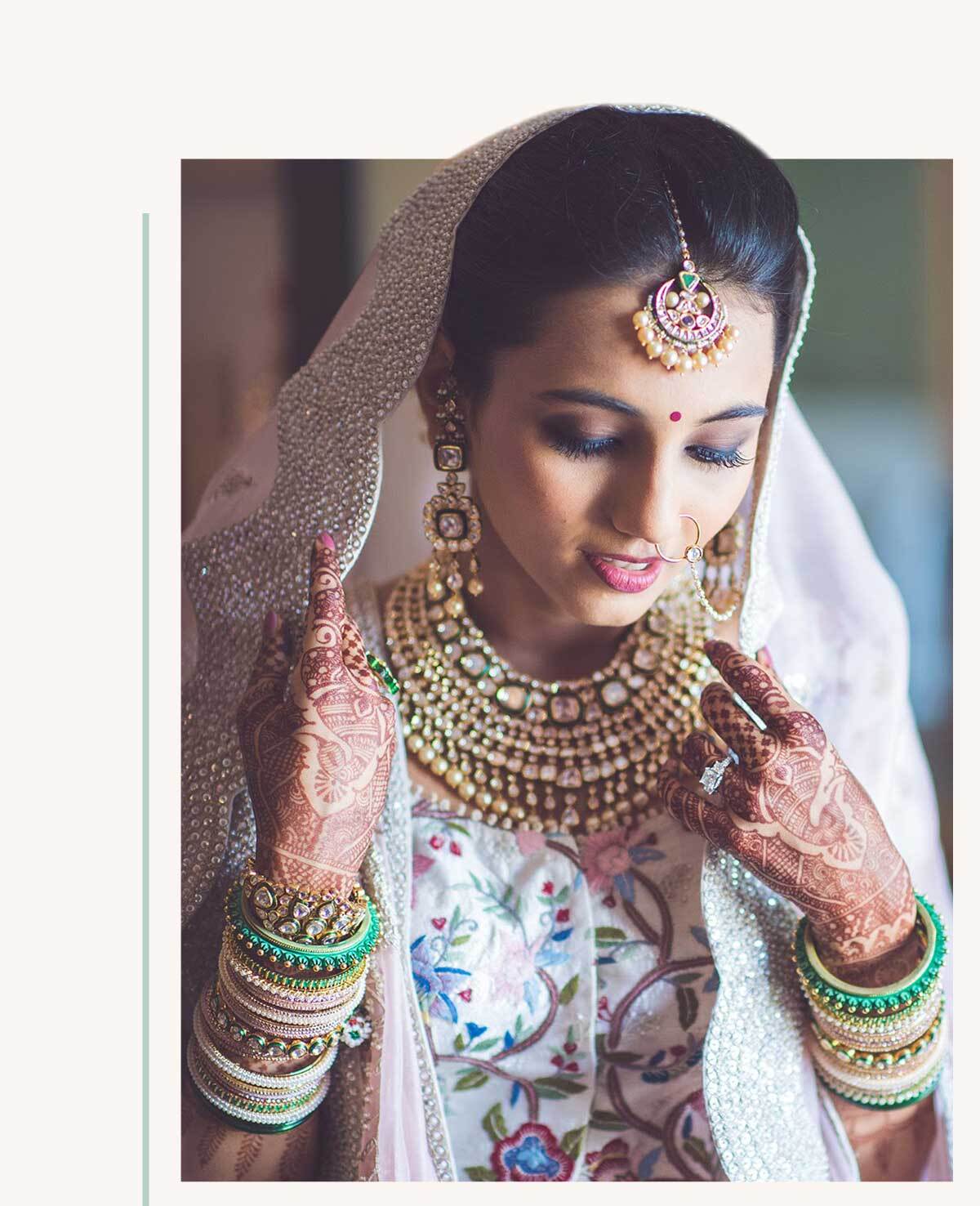 Masoom Minawala in Heirloom Polki Necklace on Wedding Day