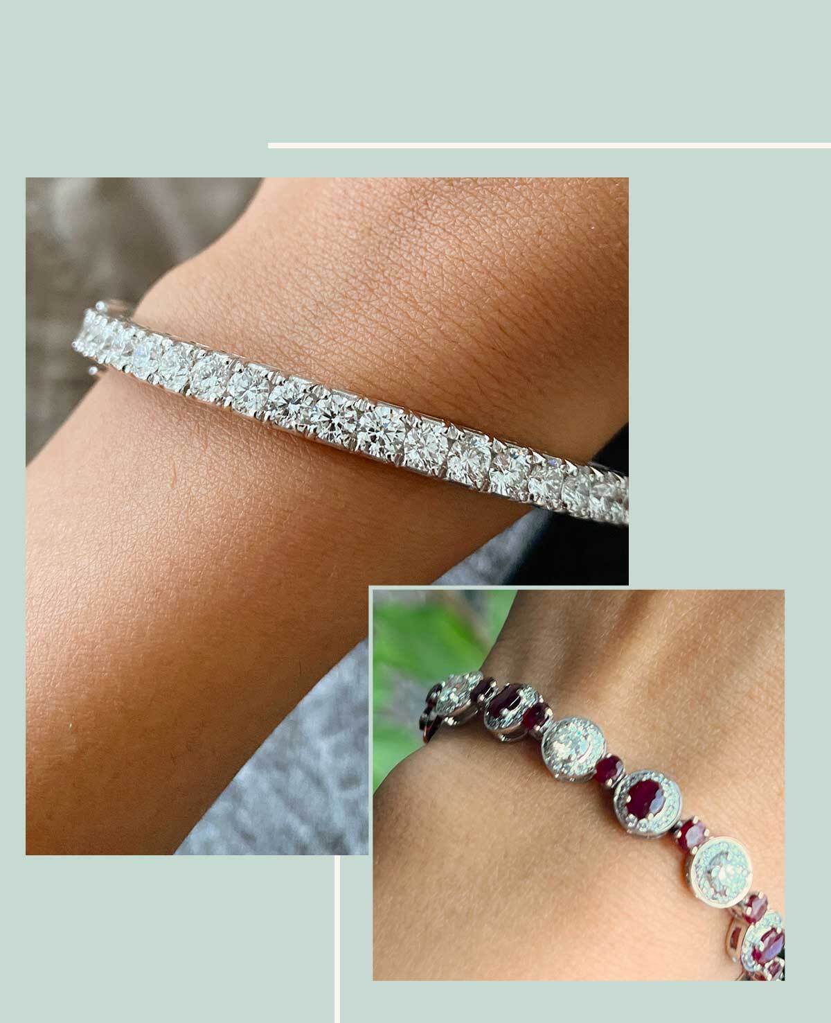 Dazzling Tennis Bracelet and Natural Diamond Bracelet with Rubies: Masoom Minawala's Diamond Look-Book 