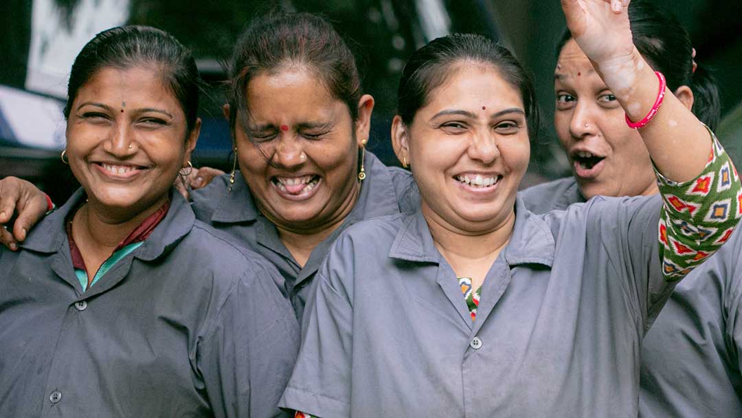 A group of women working at Natural