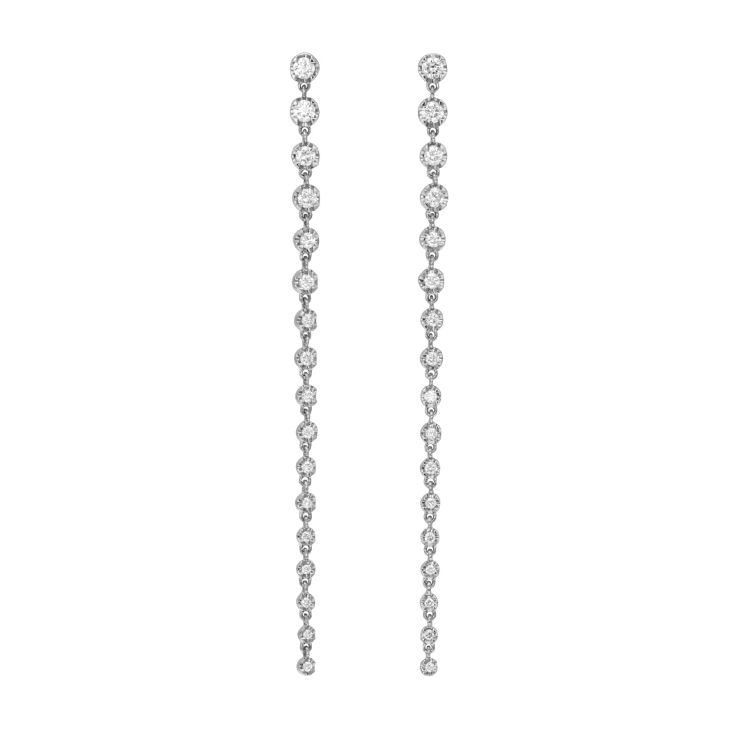 Diamond Tennis Earring 