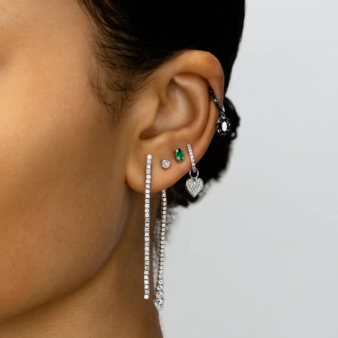 Diamond Tennis Earring 