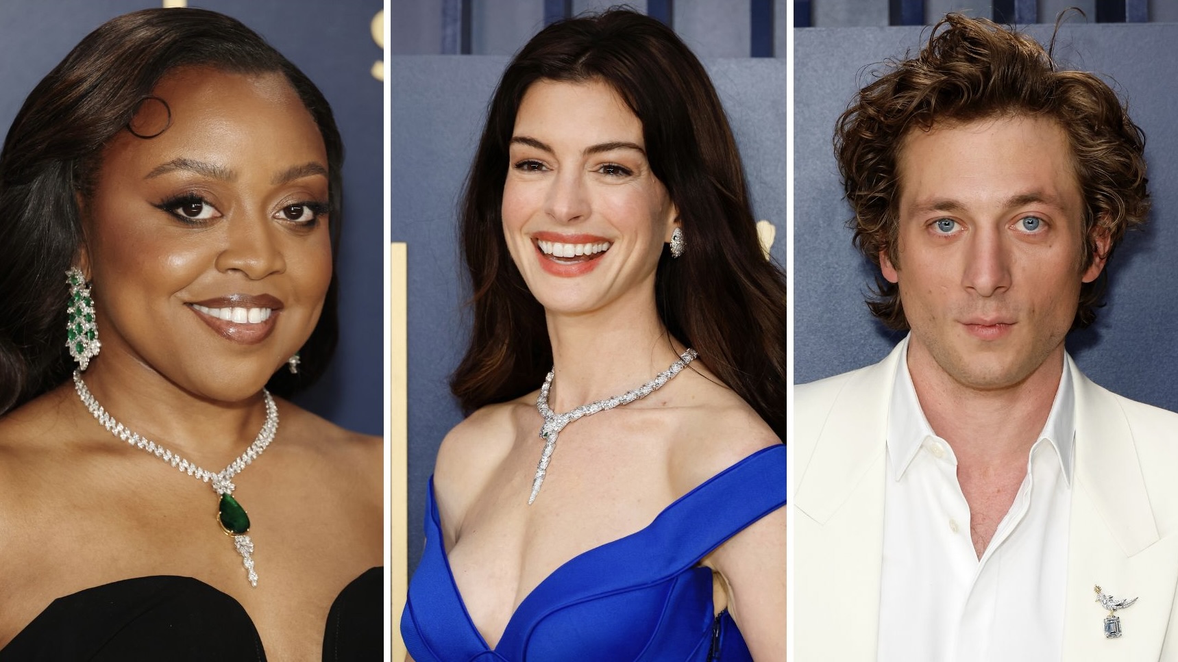 2024 SAG Awards- Quinta Brunson, Anne Hathaway and Jeremy Allen White