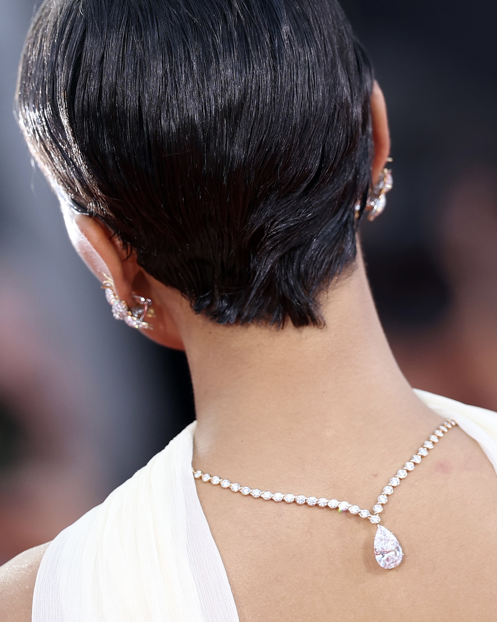 Taylor Russell shined in Tiffany & Co. diamond jewelry during the 2024 Venice Film Festival.