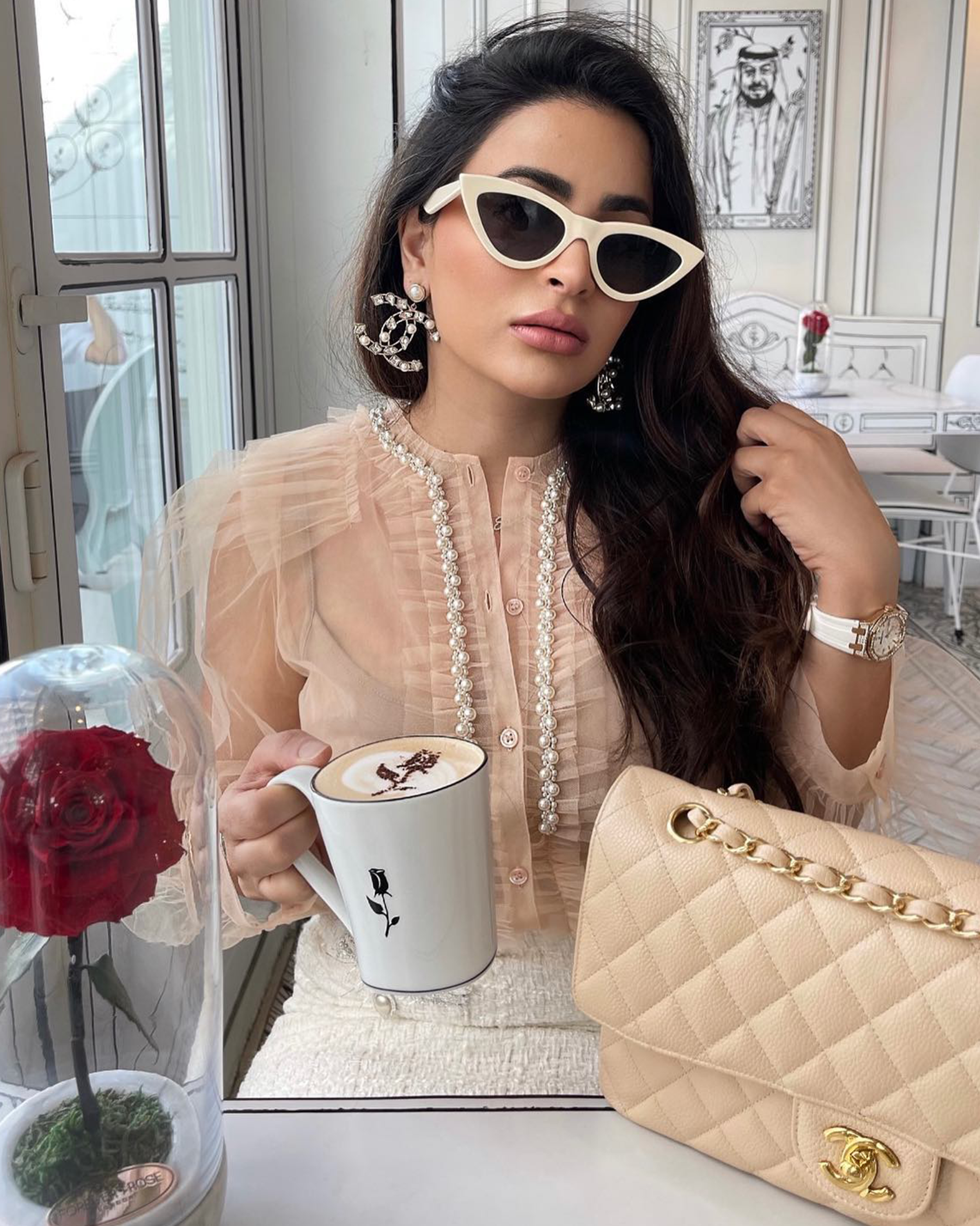 Safa Siddiqui wearing Audemars Piguet Royal Oak diamond watch